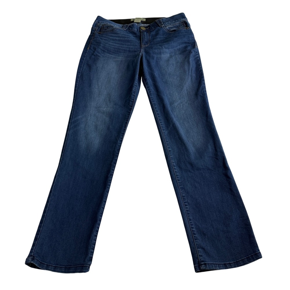Democracy Absolution Bootcut Jeans Womens 10 Blue Dark Wash Stretch 32x31 Casual